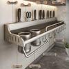 No-Drill Wall-Mounted Kitchen Storage Rack