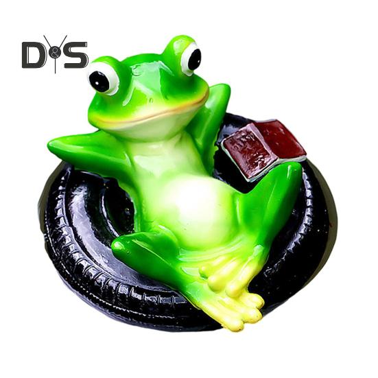 

Плавающая лягушка статуя смолы мультфильм расслабляющая лягушка украшение пруд плавающая лягушка фигурка для аквариума сад бассейн водный элемент декор C