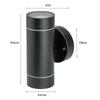 Modern Stainless Steel Outdoor Wall Light With Waterproof Design And Dimmable Led For Garden And Porch Lighting