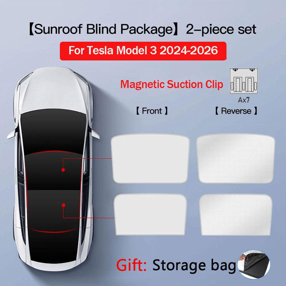 2026 Für Tesla Model Y Juniper Sonnenschutz Magnetischer Saugnapf Sonnen dach Wabenmuster Sonnenschutz Modell 3 Highland Dachfenster Zubehör