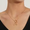 Europe, America, Fashion Moon Shape Trend Women's Necklace, Personality and Temperament Small Hole Chain