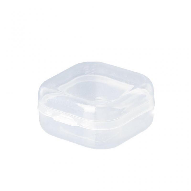 Square Transparent Storage Box Makeup Lipstick Cotton Swab Organization for Women Jewelry Cosmetics Collection Red