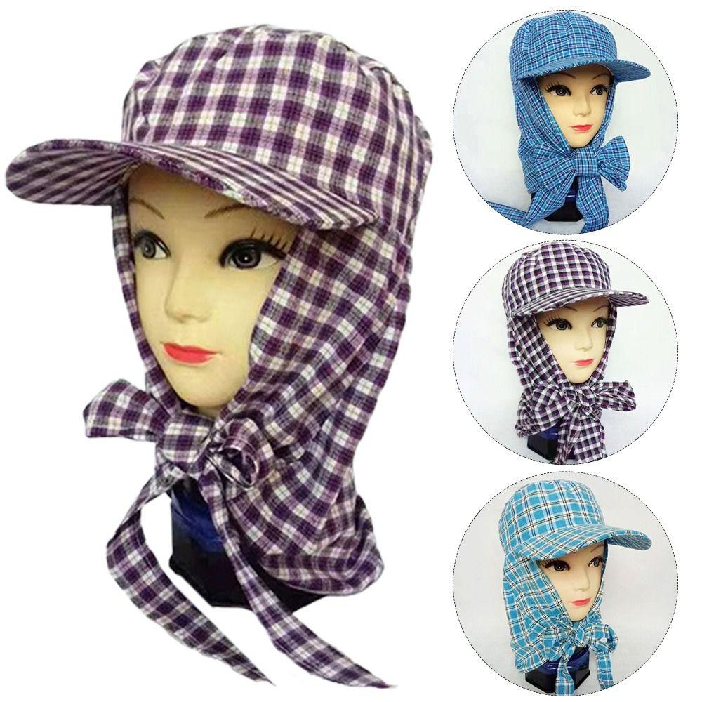 

UV Protection Sunshade Hat Dust Prevention Camping Hat Cute Tea Picking Cap Travel Type F