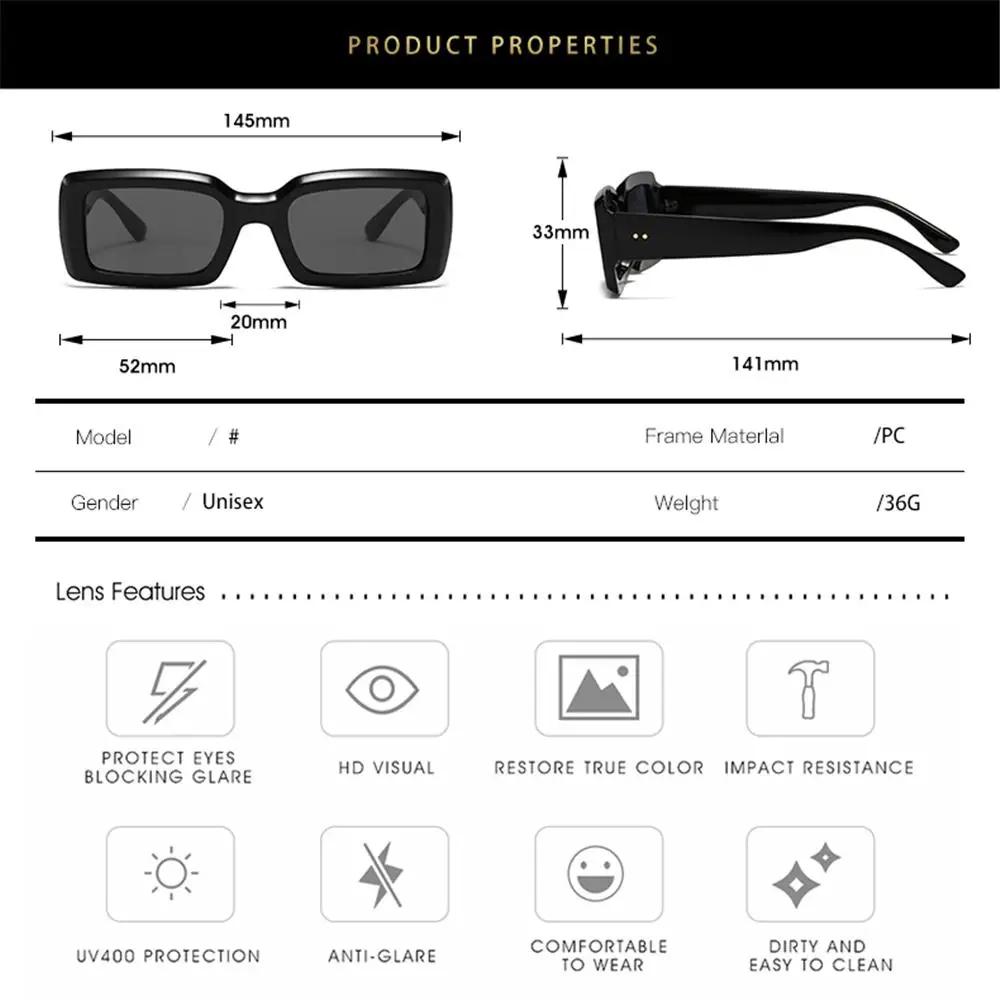 Trendy Square Jelly Color Eyewear Men's Shades Small Rectangle Sunglasses Purple Sun Glasses