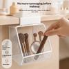 Under Sink Storage Basket Metal Mesh Hanging Basket Drill Free Rust Proof Drainage Bathroom Skincare Organizer Space Saving Rack