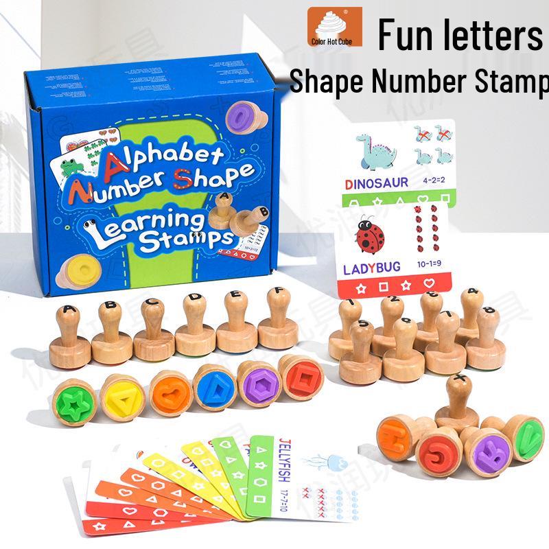 

Wooden Creative Puzzle Stamp Toy for Baby s Concentration & Hand-Eye Coordination