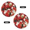 Portable Mirror Japanese Style Floral Pattern Round Lightweight Compact Ladies Easy Carry High-Definition Glass Makeup Travel Commuting Daily Use