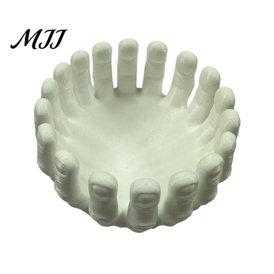 Smooth Surface Candy Holder Gothic Halloween Skeleton Hands Bowl Stand Practical Small Item Storage Lightweight Compact Container Desktop Decor