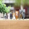 1Pc/6Pcs Funny Meow Cat Planter Miniature Landscape Mini Doll Balcony Decorative Planter Home Decoration