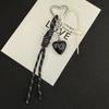 Fashionable Heart Leather Rope Bow Y2K Handmade Bag Pendant Ornaments Gifts