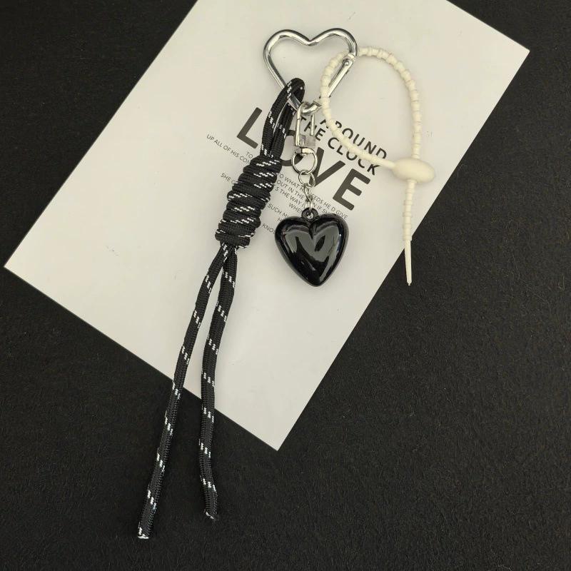 Fashionable Heart Leather Rope Bow Y2K Handmade Bag Pendant Ornaments Gifts
