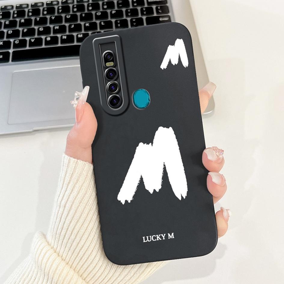 For Tecno Camon 15 Pro Case CD8 Luxury A Z Initial Letters Soft Silicone Bumper For Tecno Camon 15 Premier Camon15 Air CD6 Shell