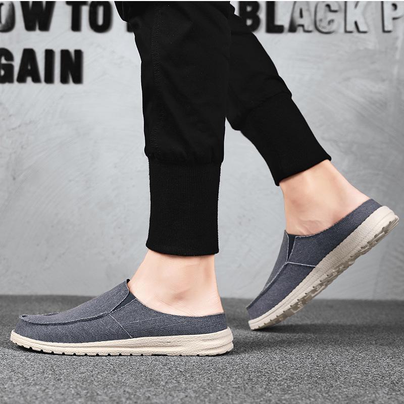 Leichte Slipper aus Canvas für Herren – atmungsaktiv, große Größe, lässiger Sommerkomfort