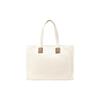 Bally French Commuter Logo Print Detail Fabric And Leather Tote Bag Women Tote Bags Off-White 6301346