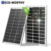 ECO-WORTHY Bifacial 100 Watt 12 Volt Solar Panel Monocrystalline Rigid High-Efficiency PV Module Power Charger for Sunsheds,Rvs