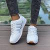 Fashion 2025 lightweight white flat shoes, leather surface casual shoes, women's moral training shoes, versatile and fashionable running