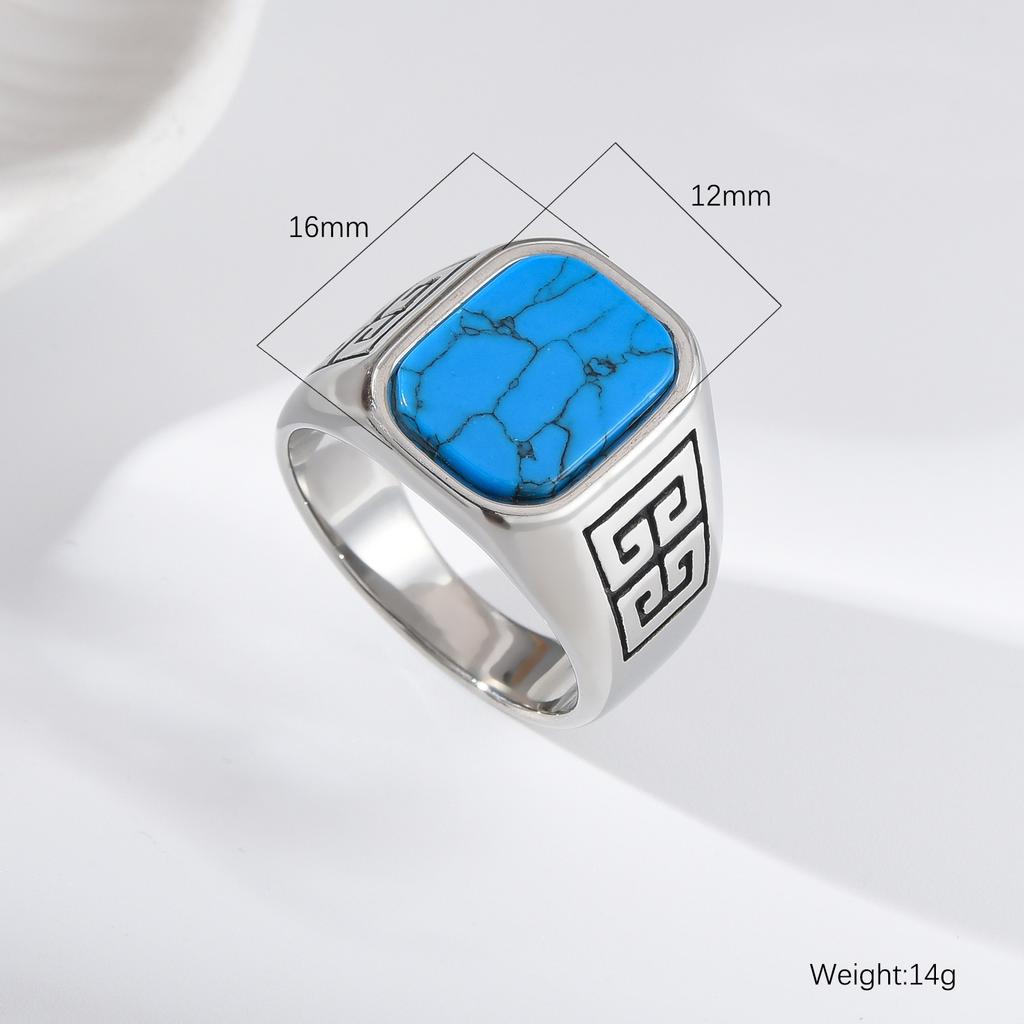 A3485 Men's High Quality 316LStainless Steel Onyx Watchband Rings Classic  Trend Jewelry Product