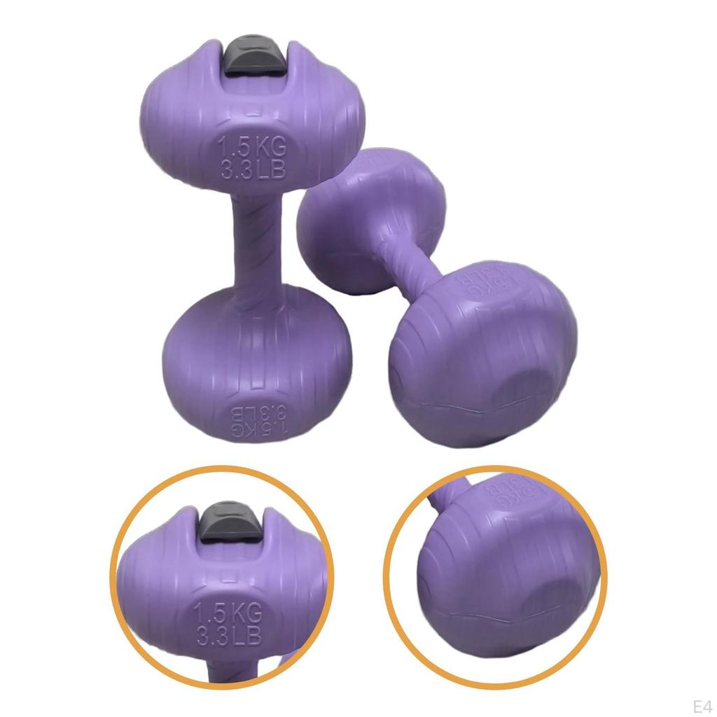 2 Uppblåsbara Hantlar som kan Fyllas med Vatten, Läcksäkra Träningsredskap, Leksak för Barn, Ideala för Gym, Kontor Eller