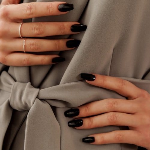 

MUZMAK Reusable Nail Tips Chic Black Coffin