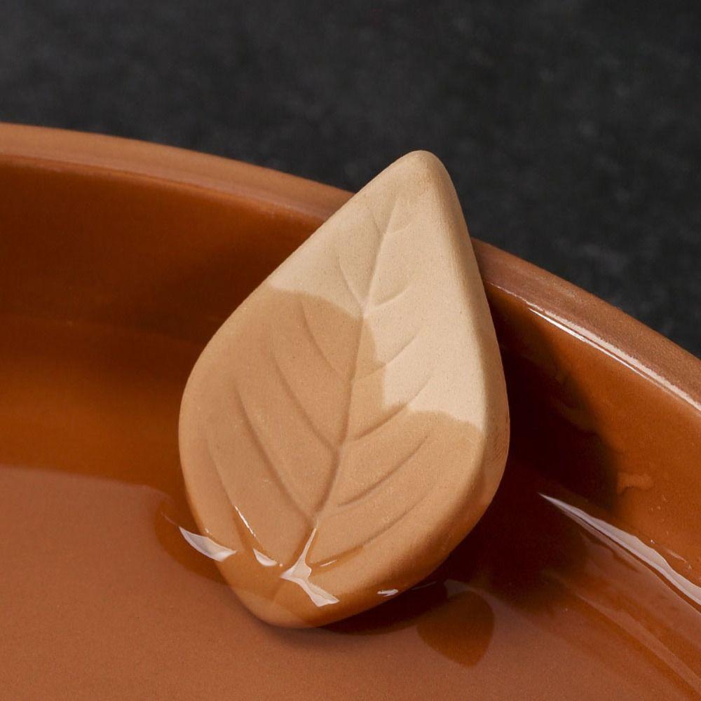 3Pcs Leaf Design Salt Saver Clay Tea Humidifier Household Brown Sugar Keeper  Coffee Bean