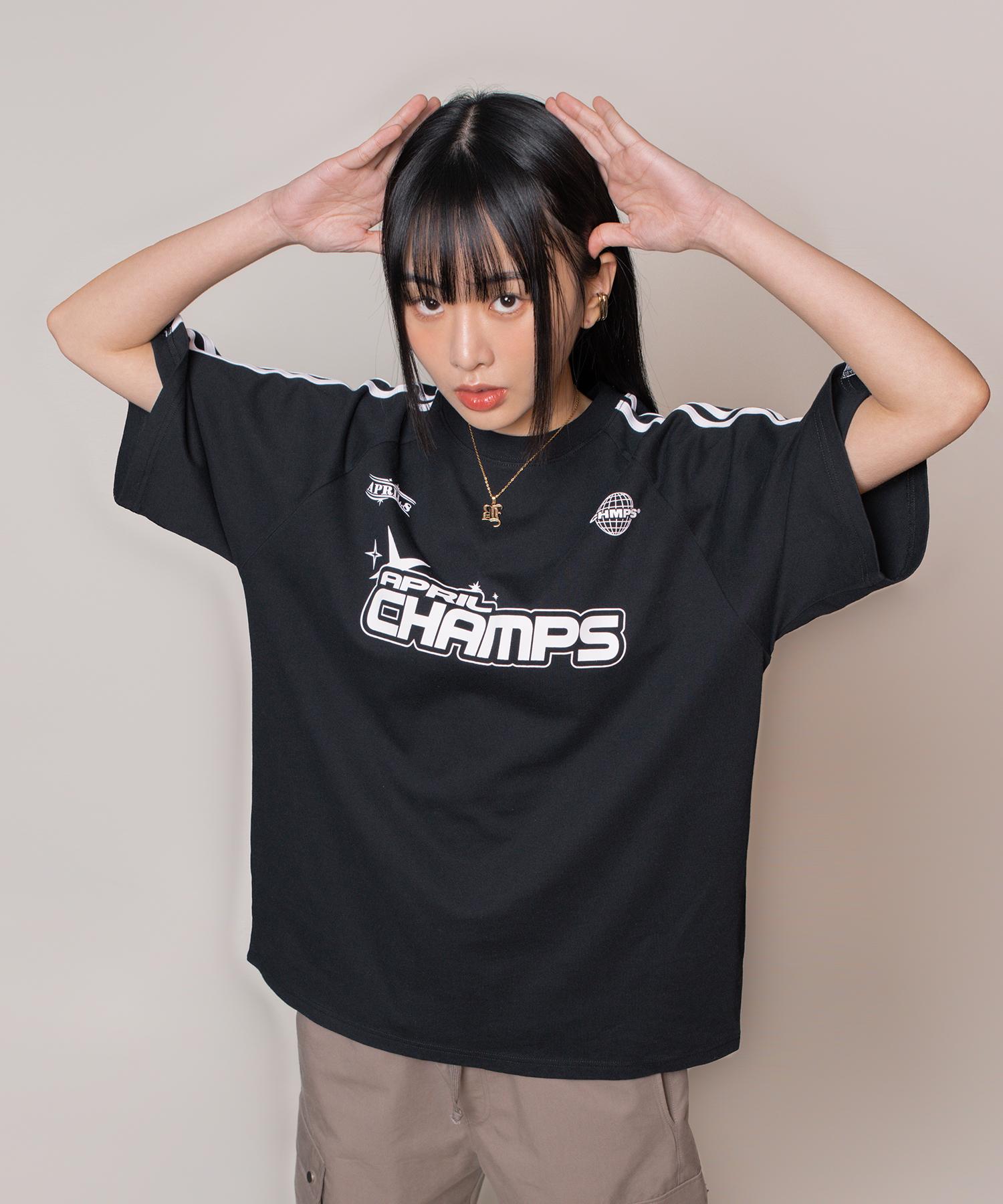 Bonchams [Bonchamps X April8] April Champs Oversized T-Shirt B23St10Bk 1
