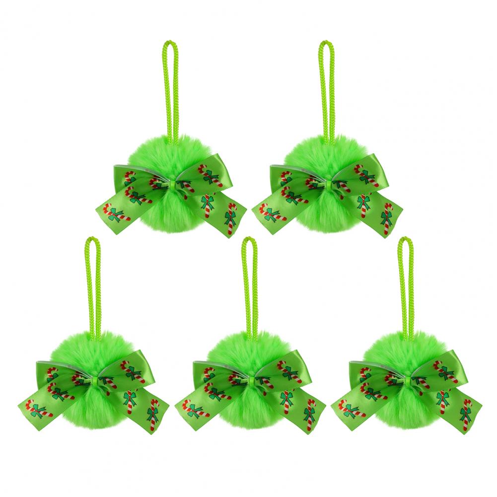 Easy Installation Christmas Decor Novice-friendly Christmas Tree Decor Festive Green Furry Christmas Ball Ornaments for Holiday