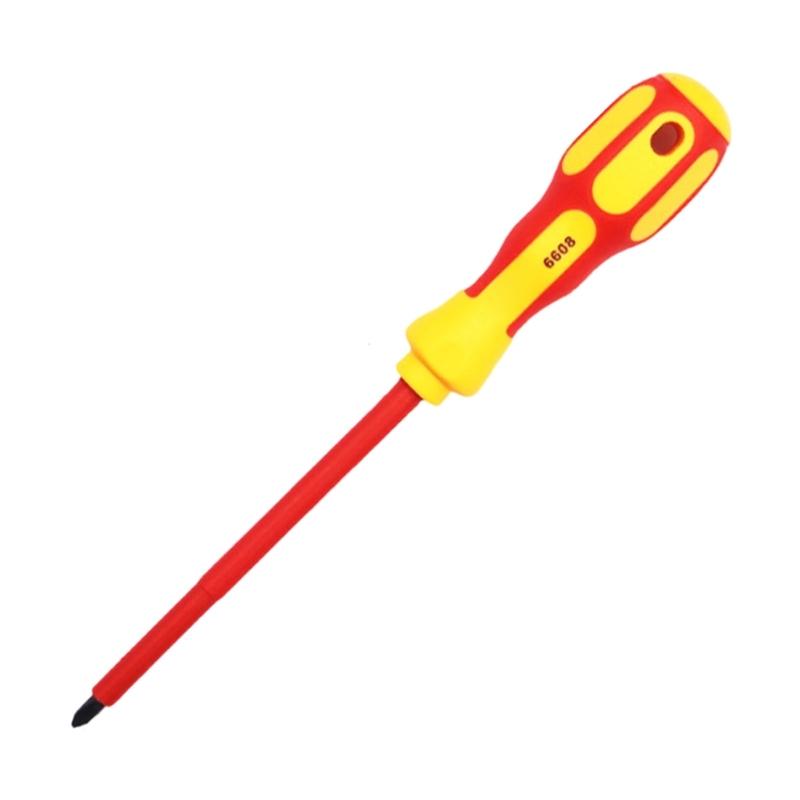 Strong Carbon Steel Insulated Screwdriver Created For Prolonged Service In Electrical And Home Improvement Projects
