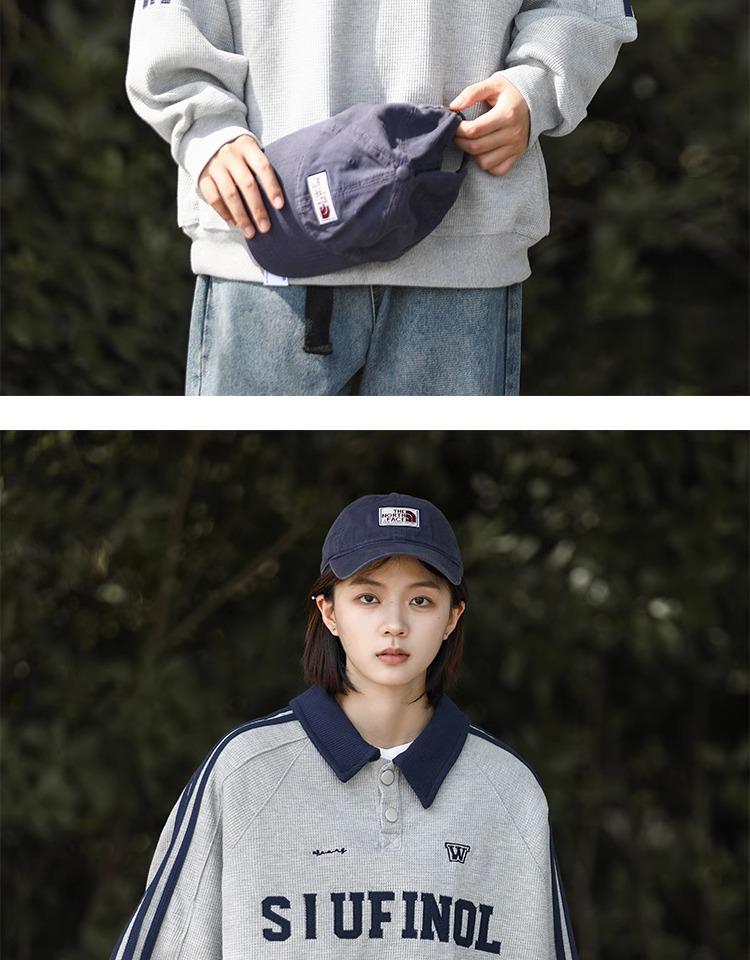 Women's Plus Size Retro Polo Collar Sweatshirt: Loose-Fit, Slimming, Long-Sleeved Top for Spring and Autumn