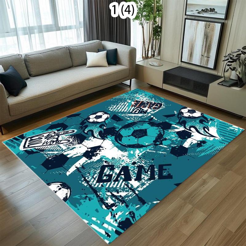 3D Ball Soccer Carpet Living Room Floor Mat Non Slip Bedroom Doormat Washable Home Hallway Area Decor Rug Kids Play Area Rug