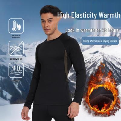 Herren Thermo-Unterwäsche mit Fleece-Futter für Outdoor-Sportarten, Wandern, Bergsteigen, Skifahren und Fitness