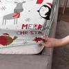 3Pcs Merry Christmas Cartoon Santa Claus Print Coreless Bed Sheet Set Multi Size Bed Cover Bedroom Dormitory Bedding Decoration