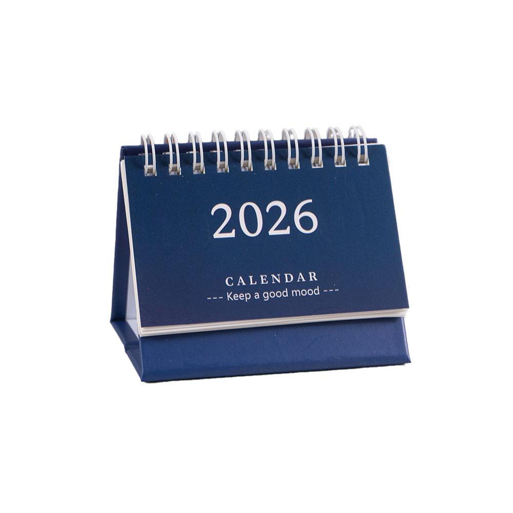 

2026 Mini Desk Calendar Large English Calendar Books Annual To Do List Monthly Daily Planner Time Manegement темно-синий