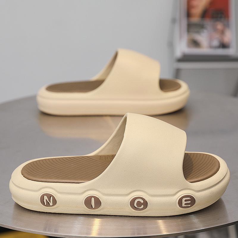 Hausschuhe Herren Hausschuhe Flache Sandalen Schuhe für Männer Verschleißfest Indoor und Outdoor Strand Dicke Sohle Weich Bequem