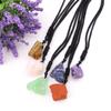 Natural Crystal Irregular Stone Pendant Necklace - Handcrafted Jewelry Sweater Chain
