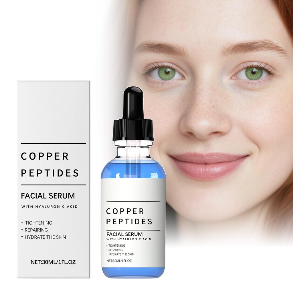 Copper Peptides Moisturizing Facial Essence Increase Facial Elasticity Smooth Firming Skin Improve Fine Lines Sooth Face Serum