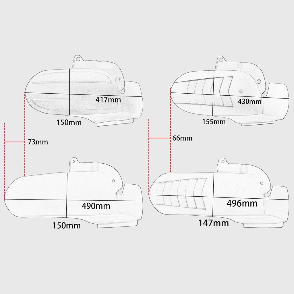 WOOGA Motorcycle Rear Wheel Fender Cover, Splash Guard Motorcycle Parts