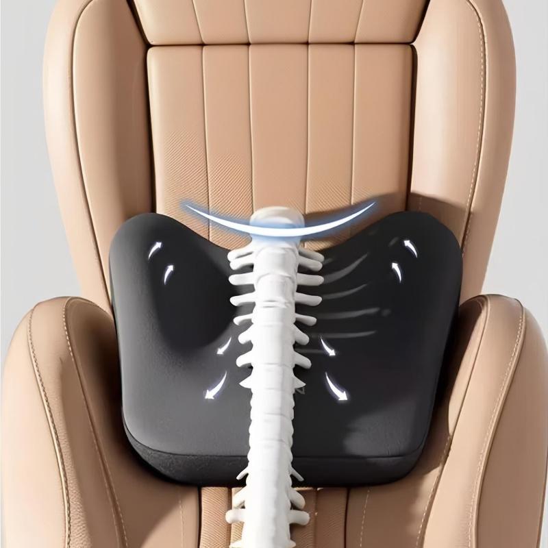 2PCS Car Headrest and Lumbar Support Neck Pillow Set Automotive Memory Foam Office Chair Headrest Fatigue Relief Travel Pillow