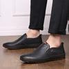 Fashion Men Shoes Casual Summer Mens Loafers Leather Moccasins Comfy Breathable Slip On Boat Shoes Male Boat Male Beanie Shoes Plus Size
