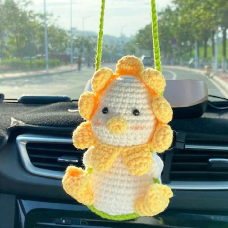 Handmade Crochet Car Styling Plant Succulent Car Plant Ornamentos Decoration