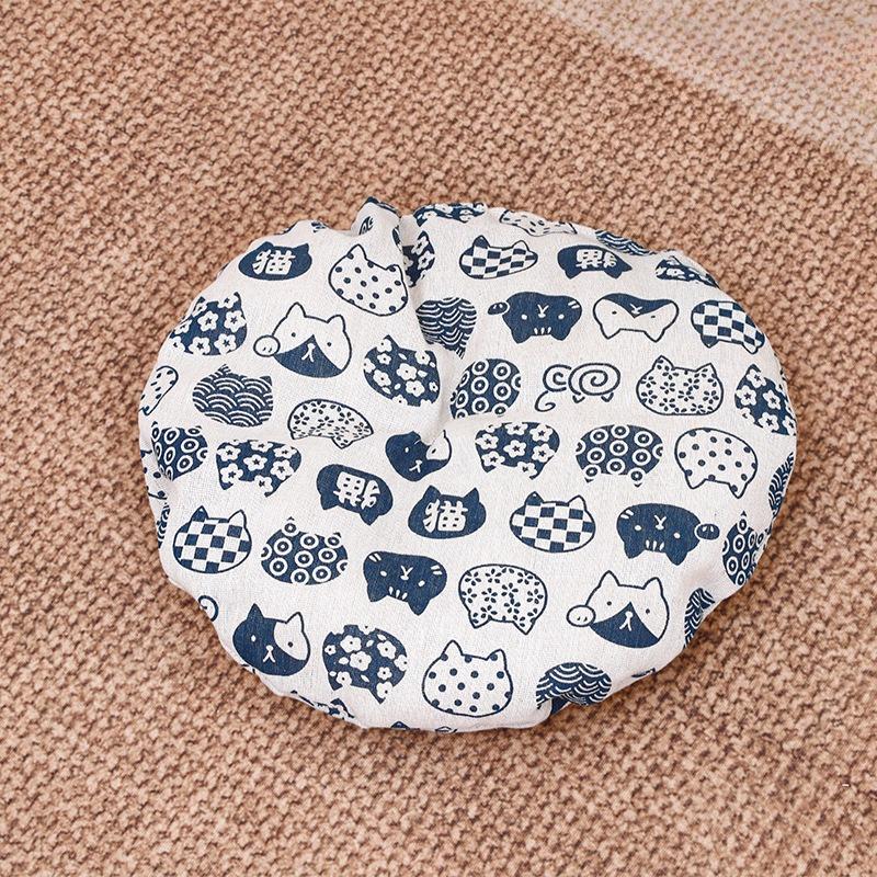 Cotton Rope Woven Cat Bed Basket Dual‑handle Nest with Cushion Cooling Pad Scratch‑proof for Indoor Cats All Season