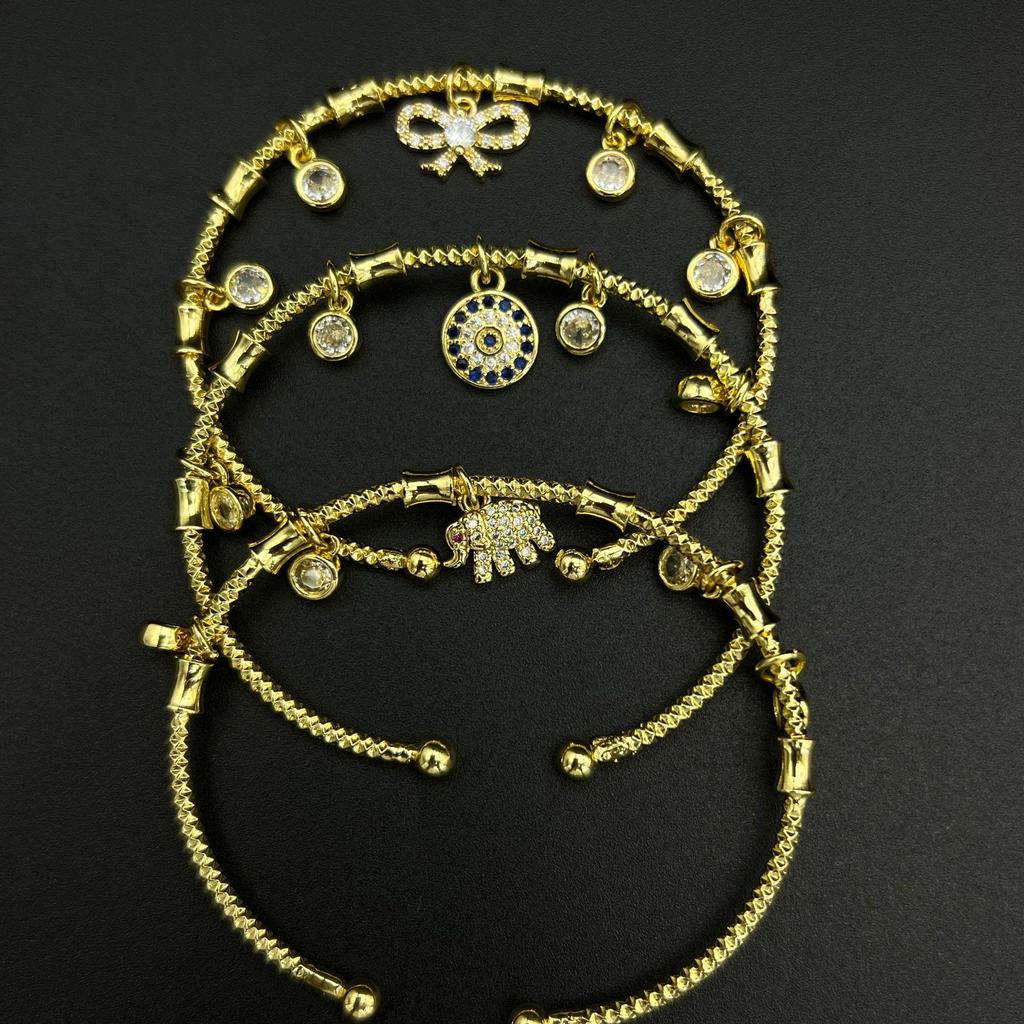 Tree of Life & Butterfly Zircon Bangle - Elegant Retro Jewelry