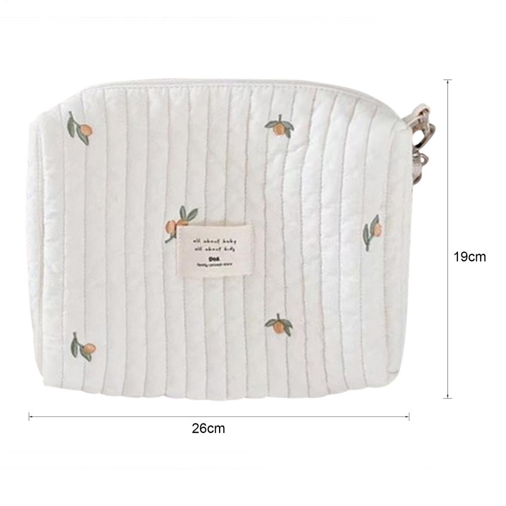 Stroller Nappy Bag Portable Quilted Baby Diaper Caddy Organizer Embroidered Mommy Bags Babies Accessories Changing Bag Storage