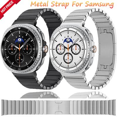 Metal Strap For Samsung Galaxy Watch Ultra 47mm High End Stainless Steel Bracelet For Galaxy Watch 8 40/44mm Classic 46mm Correa
