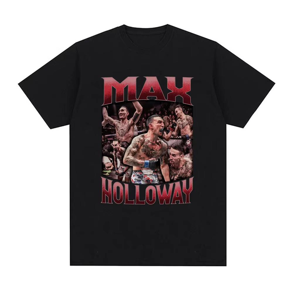 Max Holloway Blessed Graphic T-shirts Men Women Vintage T Shirts Man Summer Tops O-Neck Short Sleeve T Shirt S