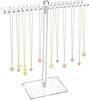 Acrylic Jewelry Stand, Bracelet Holder - Transparent Necklace Organizer with 42 Hooks, Earring & Bracelet Display