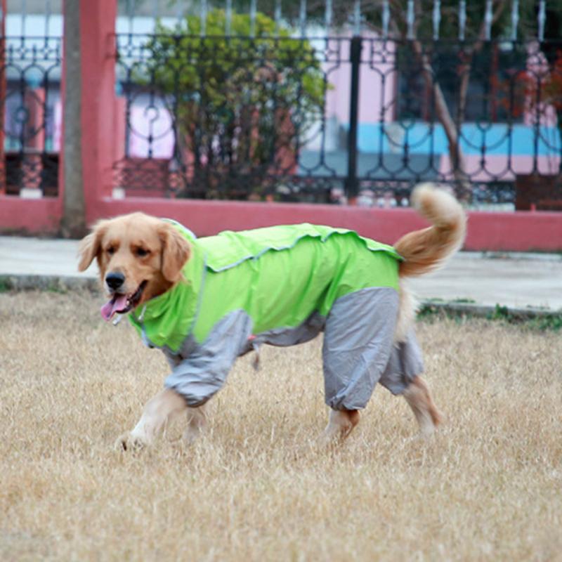 Dog Clothing In Spring, Summer, Autumn, All In One Four Legged One-piece Large Dog Pet Raincoat, Fully Wrapped Camouflage Raincoat