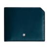 Soft Leather Series Hexagonal White Star Logo Flap Wallet Men Wallet Deep-Pool-Blue MB198743