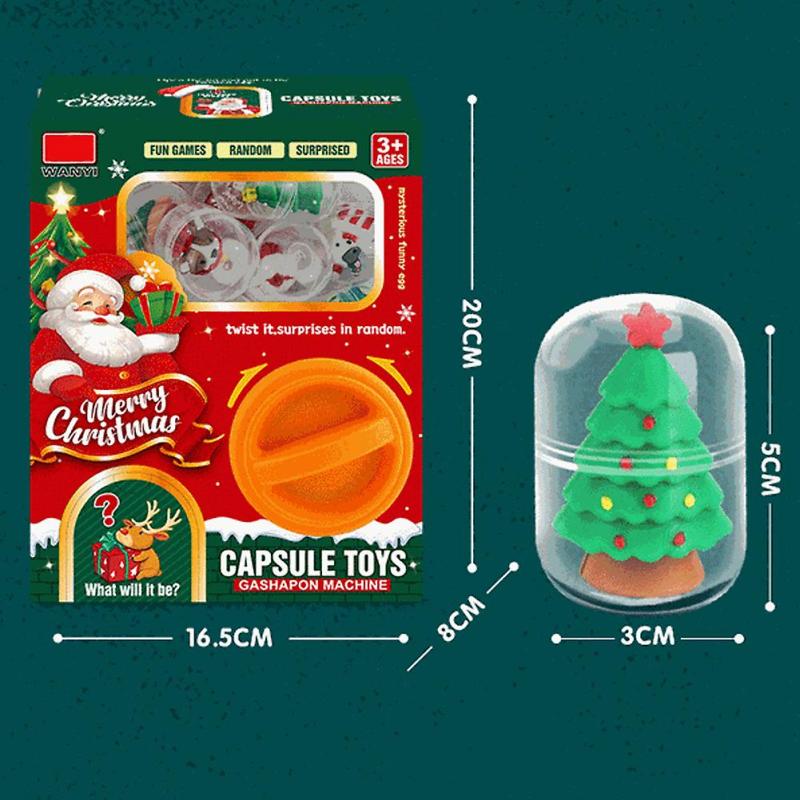 Chirstmas Capsule Machine with Small Toy Parent-Child Interaction Game Toy Gift for Birthday Chirstmas