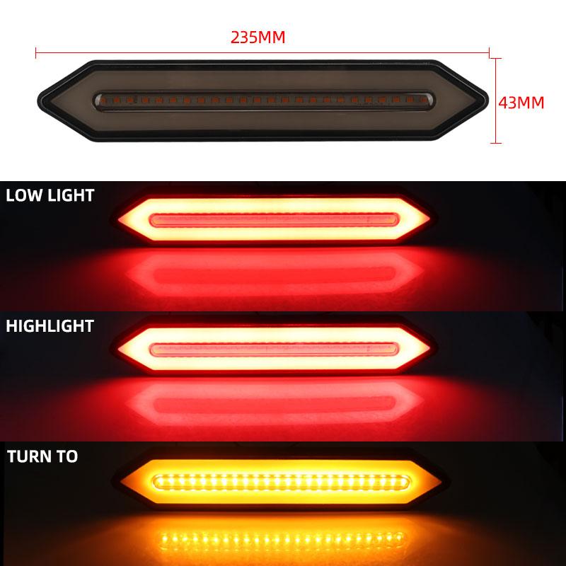 2pcs Car Rear Tail Light 12V 54LED Running Light Flowing Turn Signal Warning Light Trailer Truck Light UTV VAN ATV Taillights