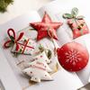 New Iron Christmas Tree Hanging Ornament Christmas Tree Star Snowflake Gift Box Xmas Party Home Decor Pendant Christmas